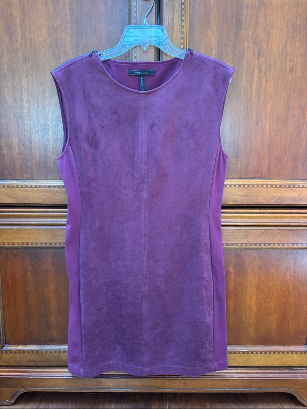 BCBG Max Azria washable suede sleeveless sheath dress